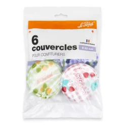 Sachet de 6 couvercles pot à confiture Ø82mm LE PARFAIT