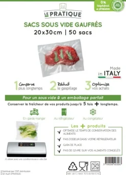 Sachets sous vide gaufrés 20 x 30 cm (50 sacs)