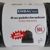 Sac poubelle 50L coulissant EMBAL ECO x80 sacs