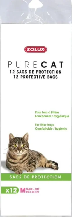 Sacs de protection pour bac à litière chat 50x38cm (x12)