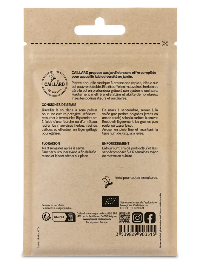 Sarrasin Idéal Sol Pauvre et Acide 15g CAILLARD