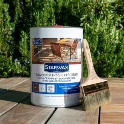 Saturateur bois extérieur teinte teck 5L STARWAX