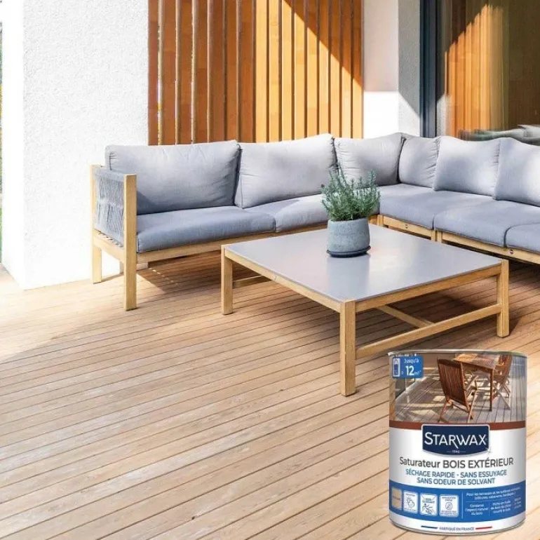Saturateur bois extérieur incolore 1L STARWAX