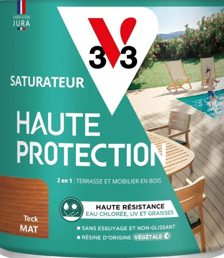 Saturateur terrasse bois haute protection teck 0,75L V33