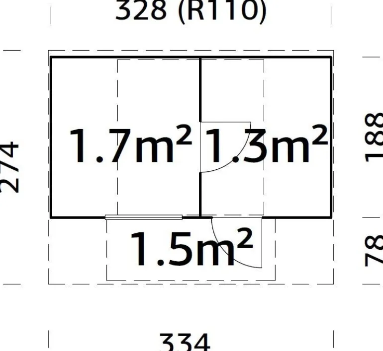 Sauna en bois blanc Anette 3,0+1,50 m² 4 Pers.