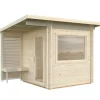 Sauna en bois blanc Sanna 4,10 m² 3 Pers.
