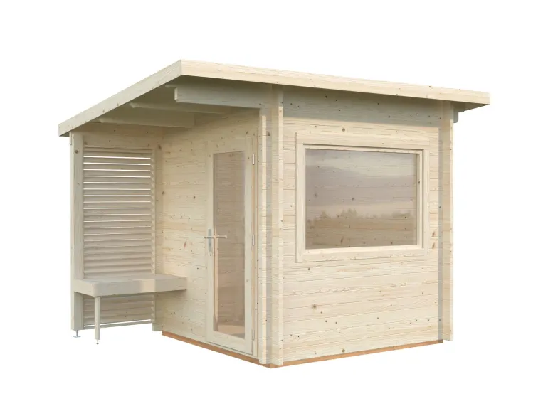Sauna en bois blanc Sanna 4,10 m² 3 Pers.