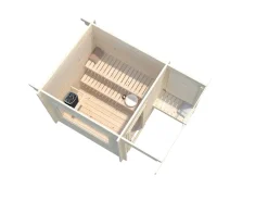 Sauna en bois blanc Sanna 4,10 m² 3 Pers.