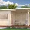 Sauna en bois blanc Sanna 4,10+5,90 m² 3 Pers.
