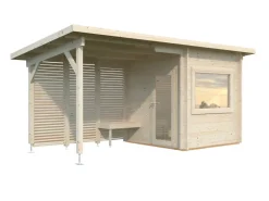 Sauna en bois blanc Sanna 4,10+5,90 m² 3 Pers.