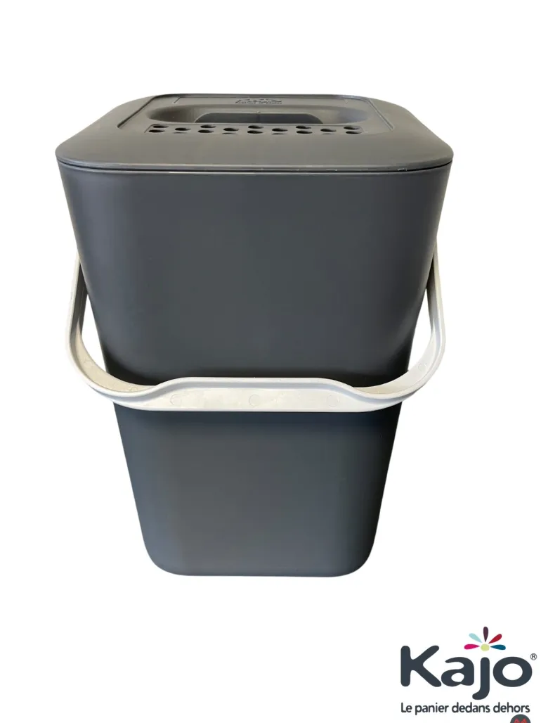 Seau à compost Bioseau 7,5L Gris/Gris Souris KAJO
