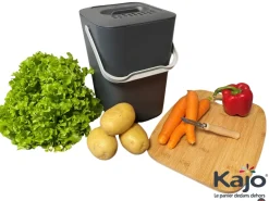 Seau à compost Bioseau 7,5L Gris/Gris Souris KAJO