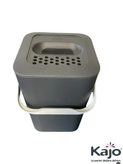 Seau à compost Bioseau 7,5L Gris/Gris Souris KAJO