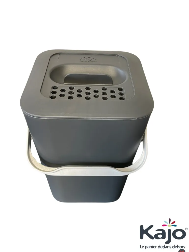 Seau à compost Bioseau 7,5L Gris/Gris Souris KAJO
