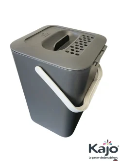 Seau à compost Bioseau 7,5L Gris/Gris Souris KAJO