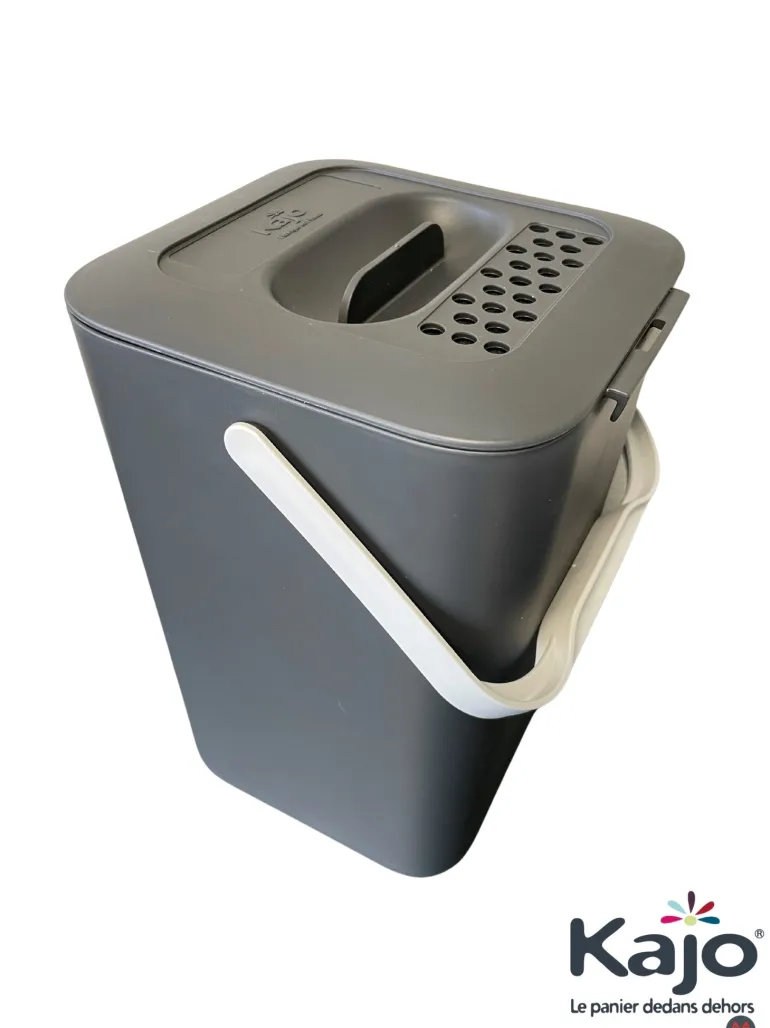 Seau à compost Bioseau 7,5L Gris/Gris Souris KAJO