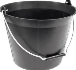 Seau plastique noir 11 L avec poignée anse TALIAPLAST