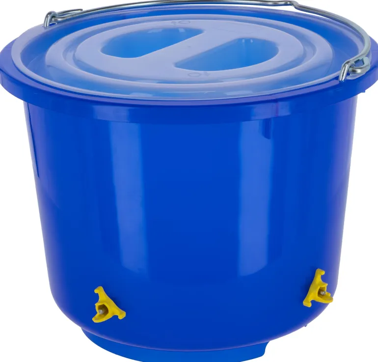 Seau abreuvoir pour volaille bleu transparent 12L KERBL