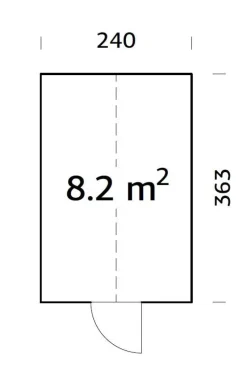 Serre en bois blanc traité Emilia 8,20 m²