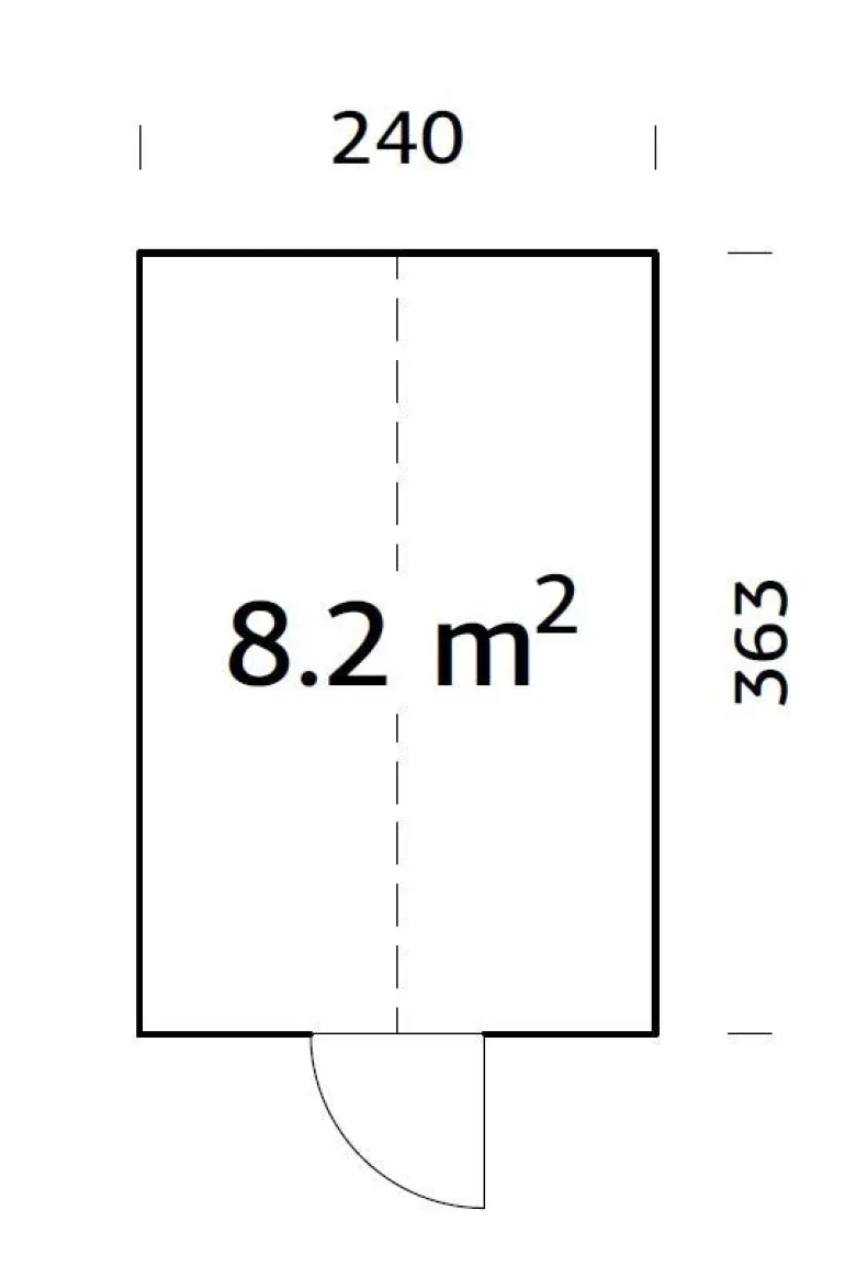 Serre en bois blanc traité Emilia 8,20 m²