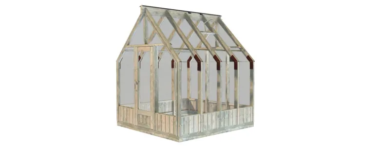 Serre en bois blanc traité Emilia 5,40 m²
