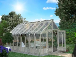 Serre en bois blanc traité Emilia 13,80 m²