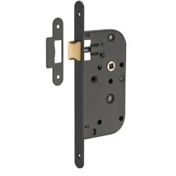 Serrure à encastrer axe à 50 mm bac de cane époxy noir