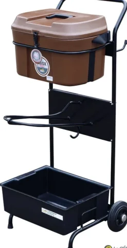 Servante porte-selle + malle de pansage Box Pro XL Chocolat
