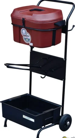 Servante porte-selle + malle de pansage Box Pro XL Grenat