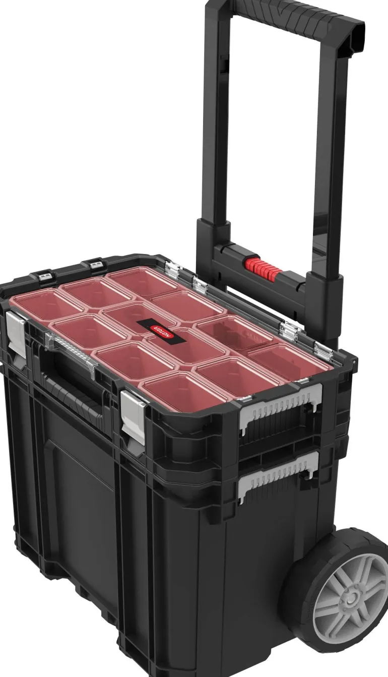Servante transportable mobile connect + organiseur noir