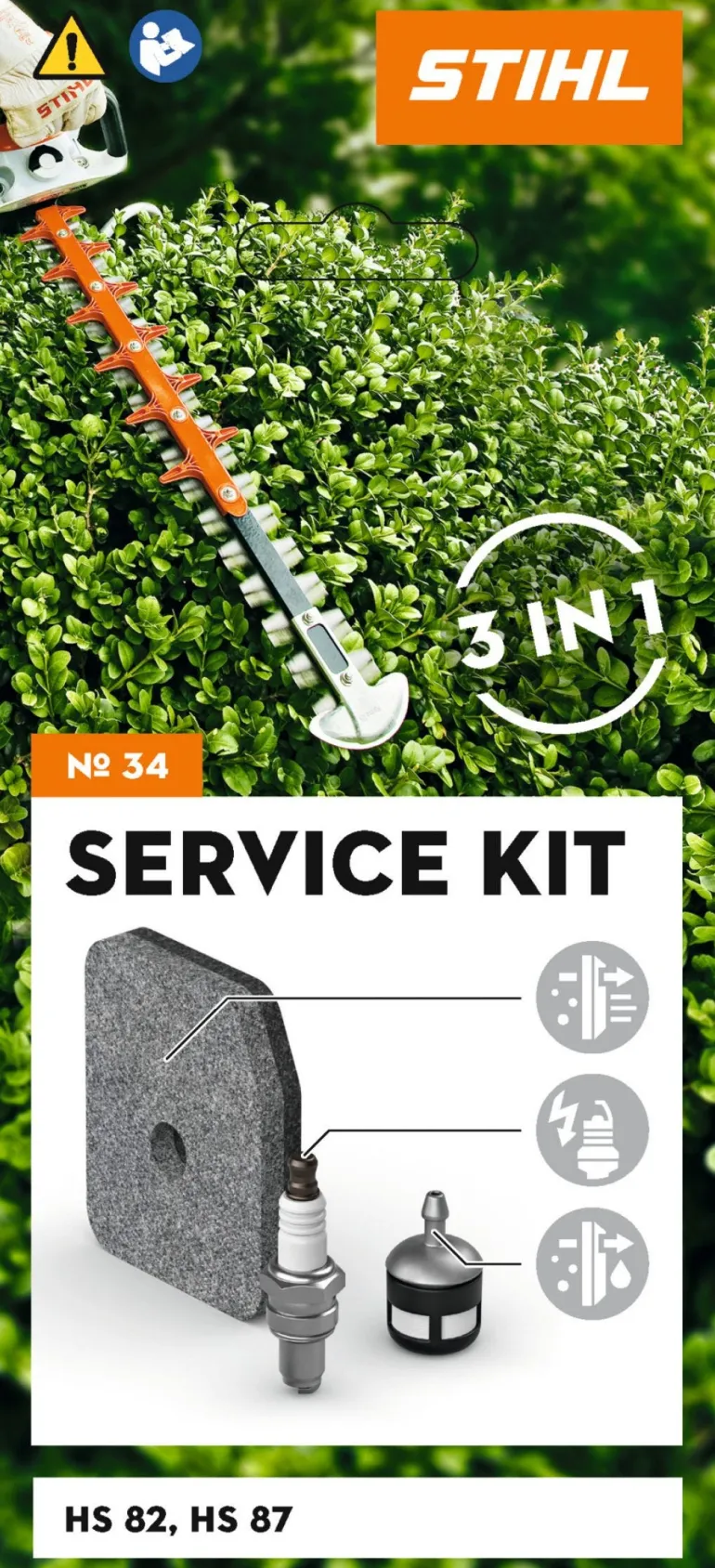 Service kit 34 pour taille-haies HS 82 et HS 87