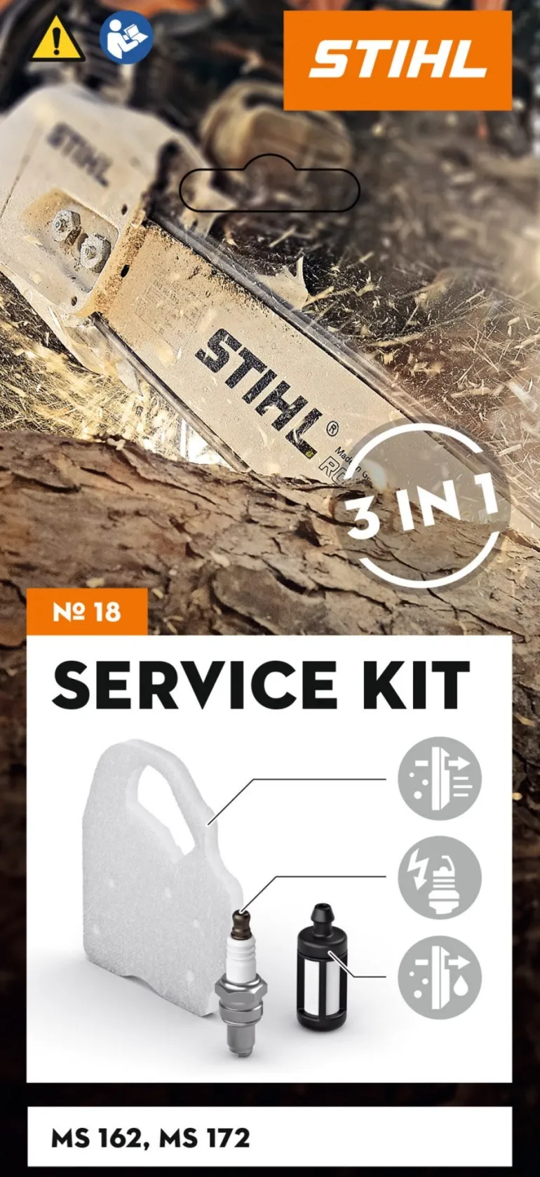 Service kit 18 pour tronçonneuse thermique MS 162 - MS 172