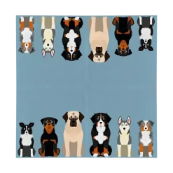 Serviettes en papier motif chiens 33x33cm (x20)