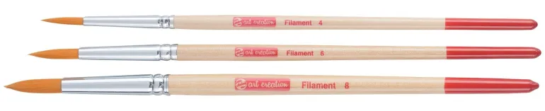 Set de 3 pinceaux ronds pour aquarelle - Polyester