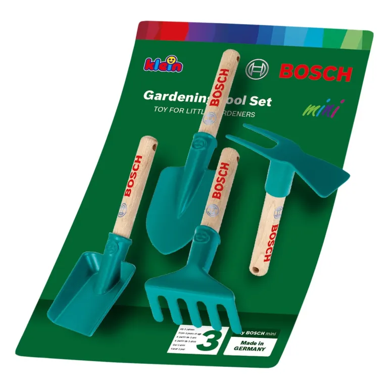 Set petits outils de jardinage Bosch bois/plastique, 4 pcs
