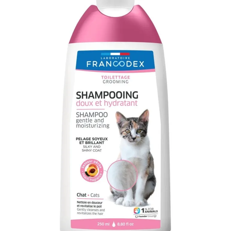 Shampoing doux et hydratant pour chat 250 ml FRANCODEX