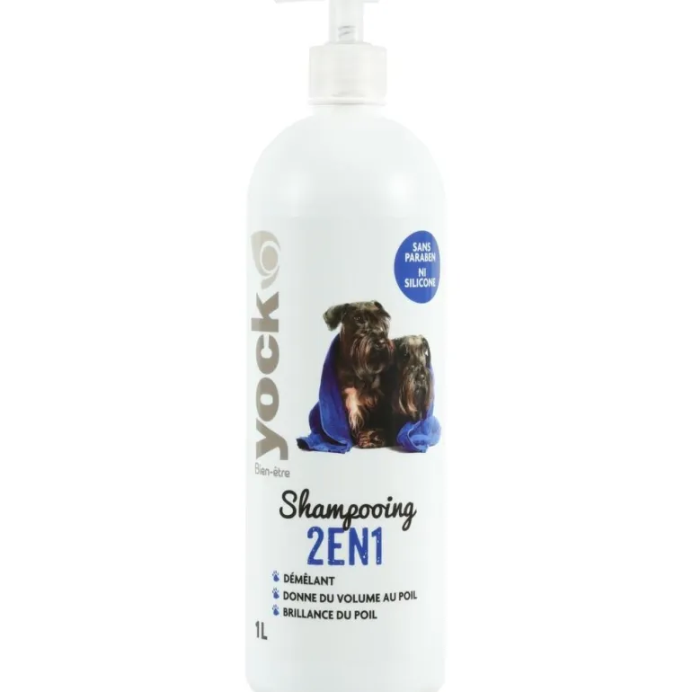 Shampoing 2 en 1 sans paraben ni silicone pour chien 1L