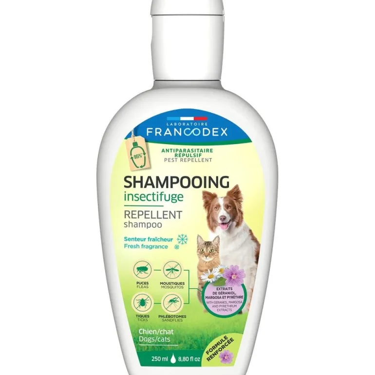 Shampoing insectifuge chien/chat senteur fraicheur 250 ml