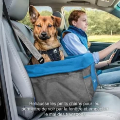 Siège rehausseur pour chien Heather gris/bleu
