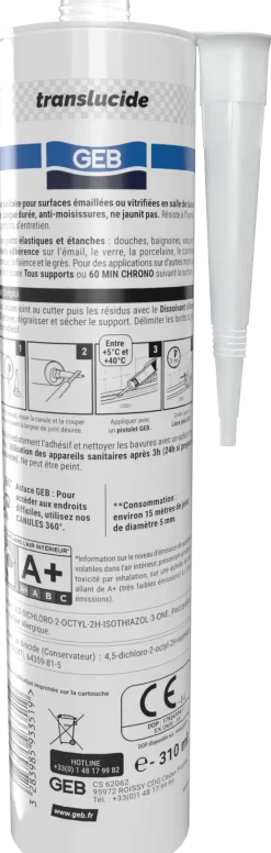 Silicone Bain&Cuisine translucide 310 ml