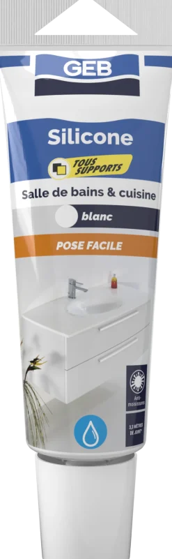 Silicone tous supports 100 ml blanc GEB