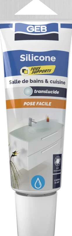 Silicone tous supports 100 ml translucide GEB