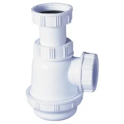 Siphon court lavabo/bidet culot court réglable