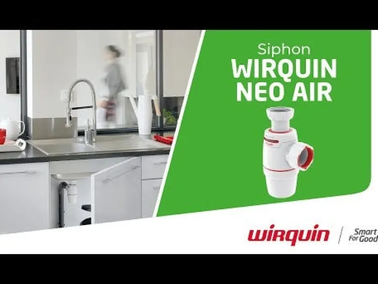 Siphon lavabo Neo Air avec prise machine à laver WIRQUIN