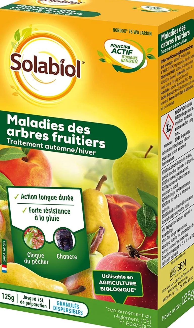 Solution contre les maladies des arbres fruitiers 125g