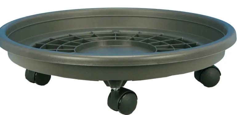 Soucoupe à roulettes Ø40 cm gris pailleté RIVIERA