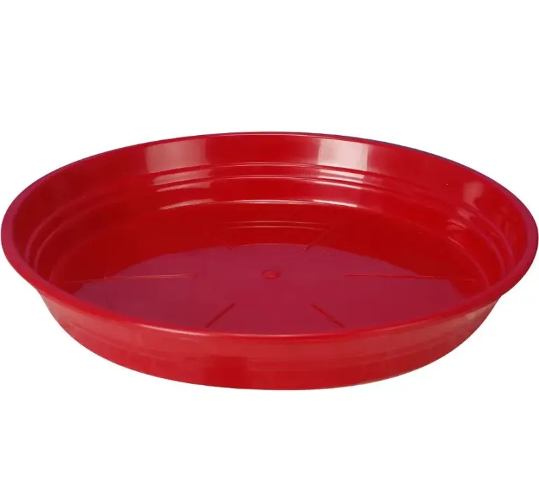 Soucoupe ronde rouge Ø26 cm RIVIERA