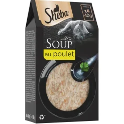 Soupe au filet de poulet pour chat - sachet fraicheur 4x40g