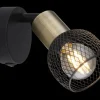 Spot métal noir mat laiton antique 1x E14 40W 230V Fiastra