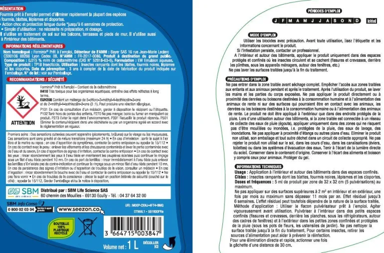 Spray anti-fourmis spécial balcons et terrasses 1L